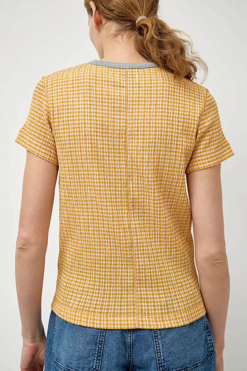 Tanaka Compact Tee in Orange Gingham