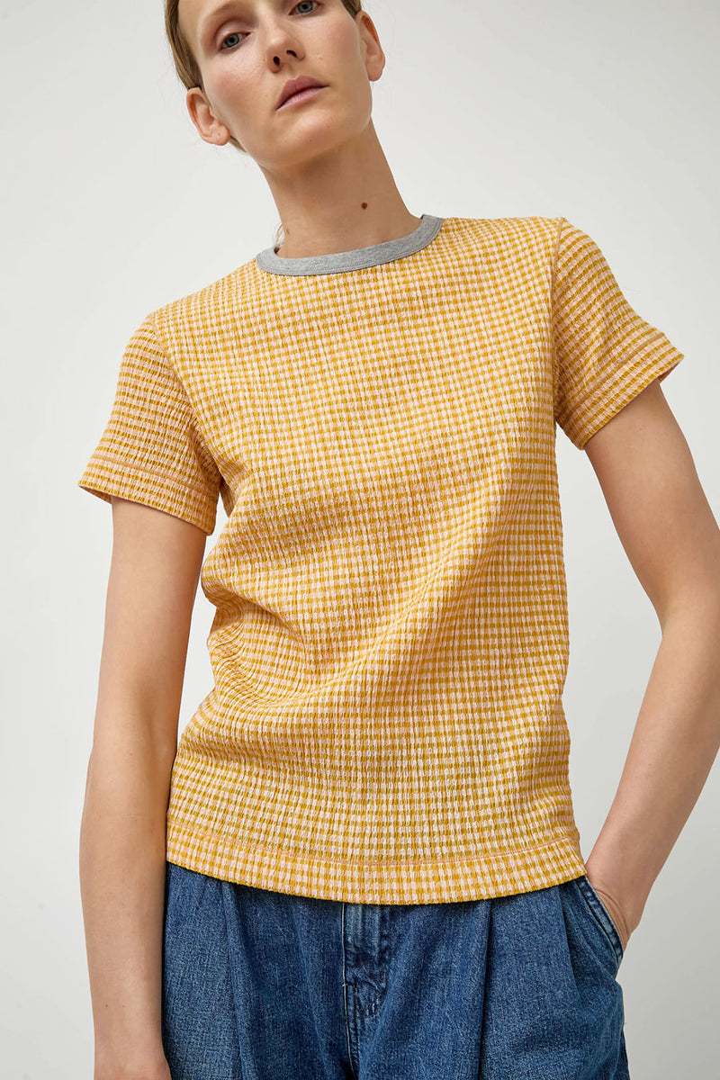 Tanaka Compact Tee in Orange Gingham