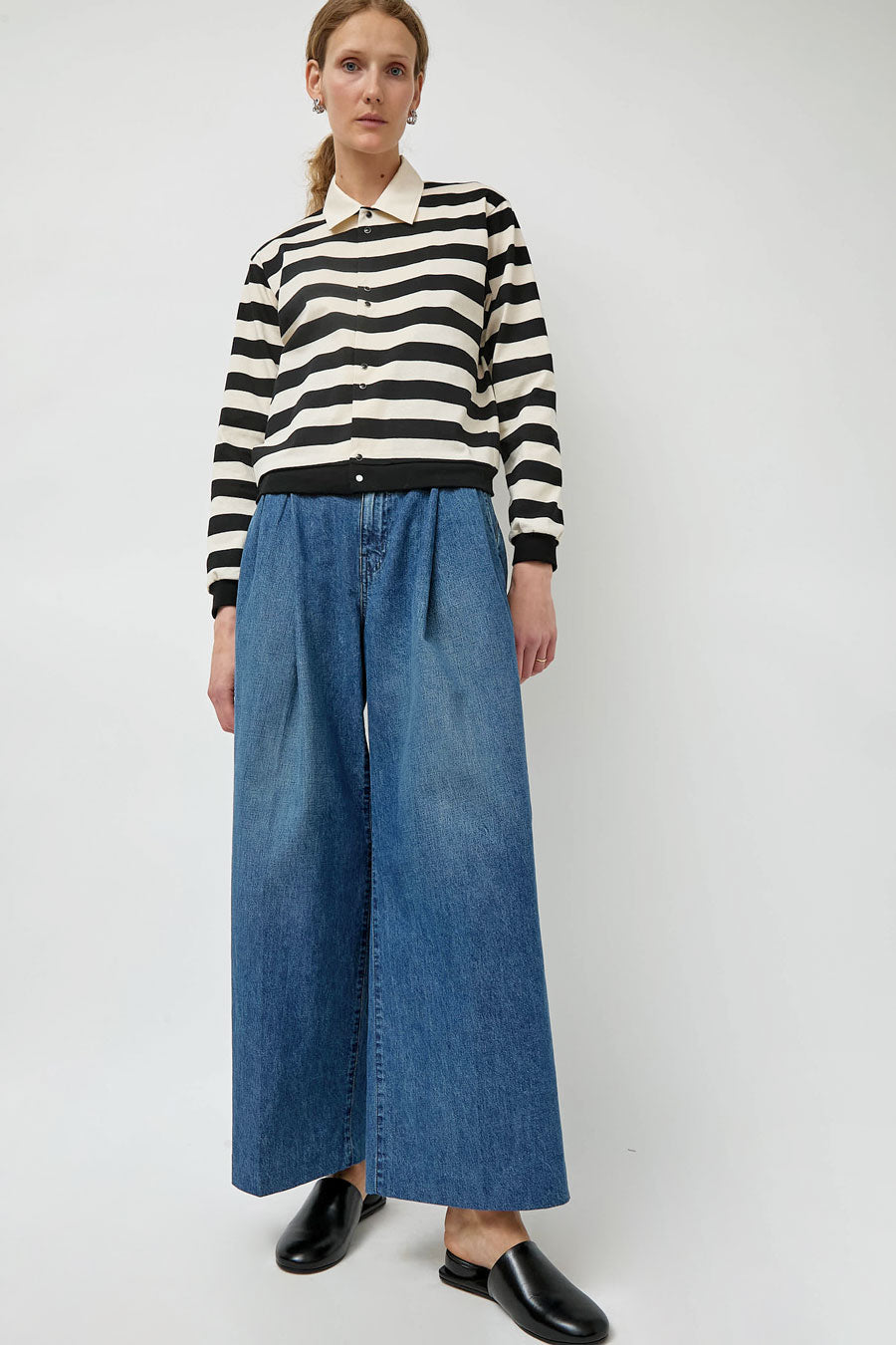 Tanaka Hakama Jean Trousers in Vintage Blue
