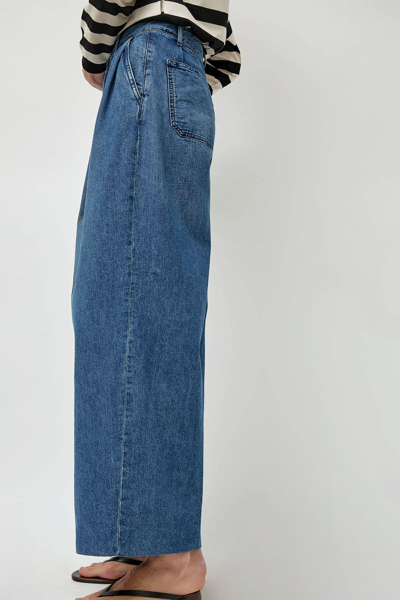 Tanaka Hakama Jean Trousers in Vintage Blue