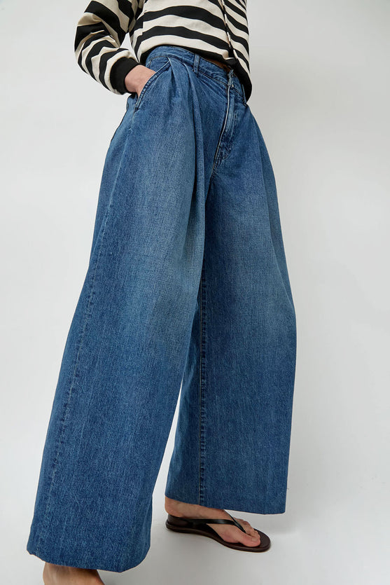 Tanaka Hakama Jean Trousers in Vintage Blue – No.6 Store