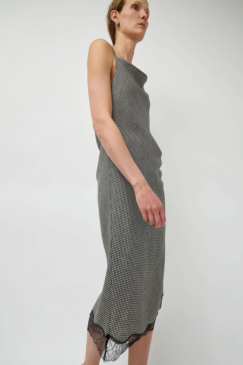 Tanaka Slip Dress in Houndstooth