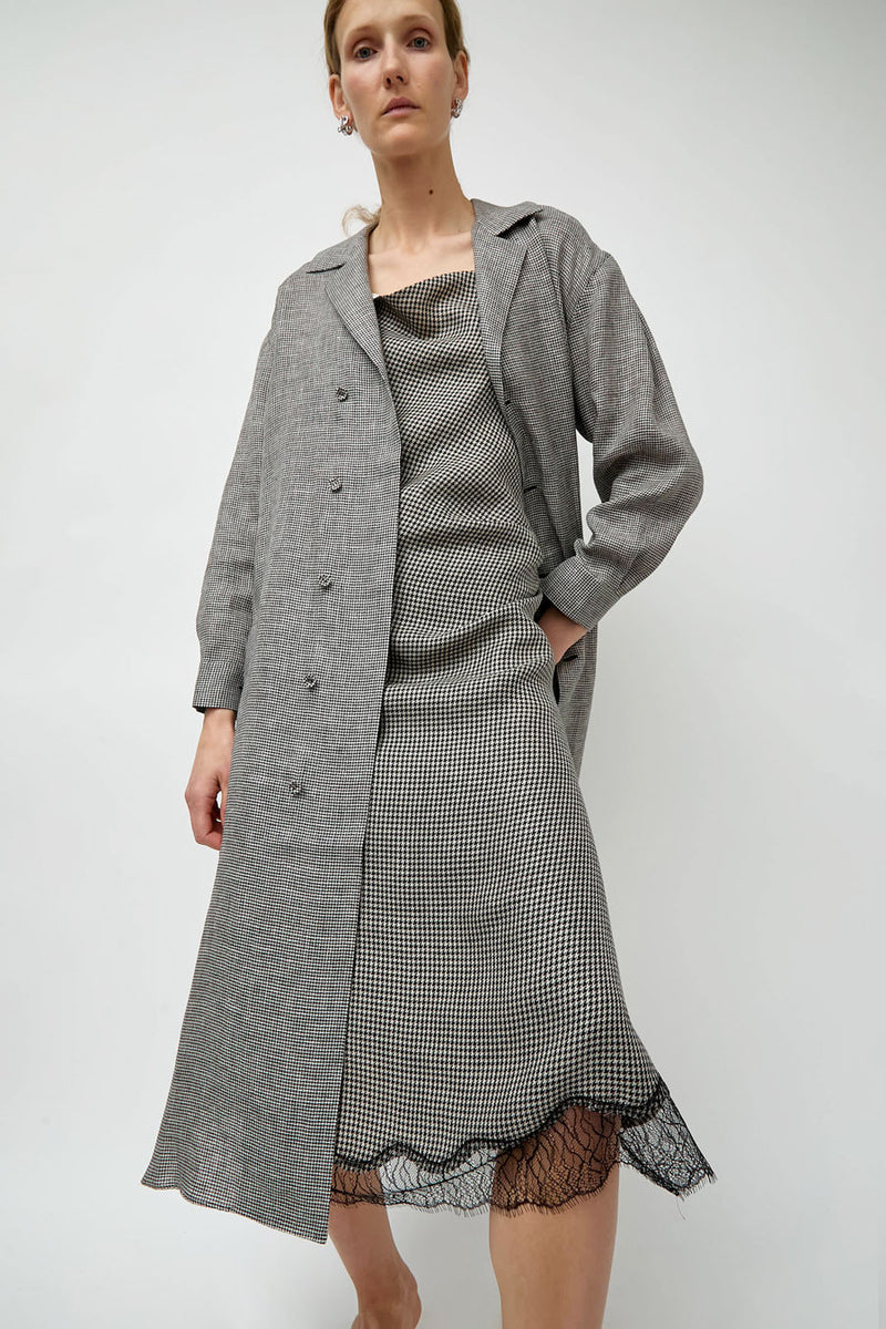 Tanaka Slip Dress in Houndstooth