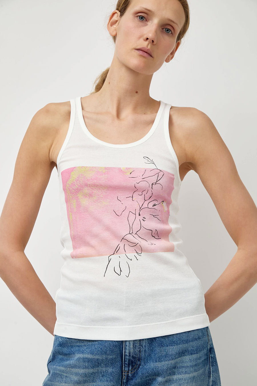 Tanaka Tank Top in Pink Flower