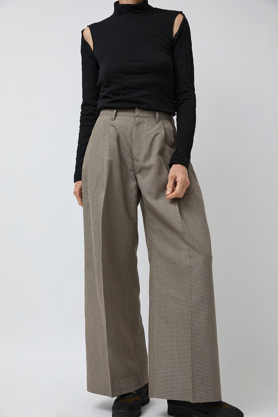 Tanaka Hakama Trousers in Micro Check