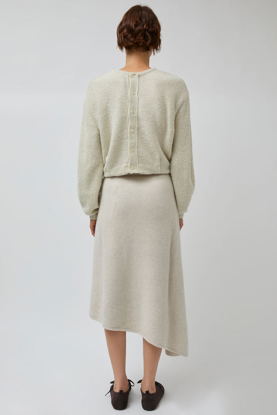 UMARMUNG Asymmetric Hem Skirt in Lamb
