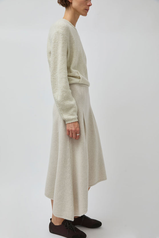 UMARMUNG Asymmetric Hem Skirt in Lamb