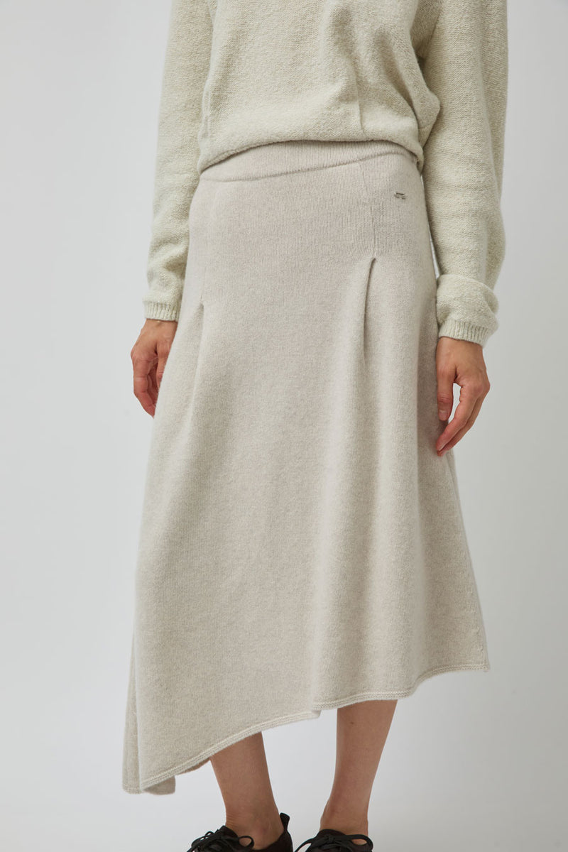 UMARMUNG Asymmetric Hem Skirt in Lamb