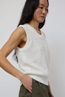 UMARMUNG Linen Boucle Crochet Vest in Oatmeal