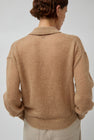 UMARMUNG Mohair Collared Pullover in Caramel