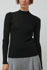 UMARMUNG Weightless Wool Crewneck Pullover in Black