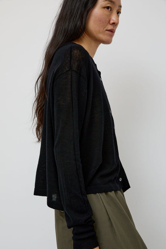 UMARMUNG Weightless Wool Two Way Cardigan in Black