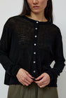 UMARMUNG Weightless Wool Two Way Cardigan in Black