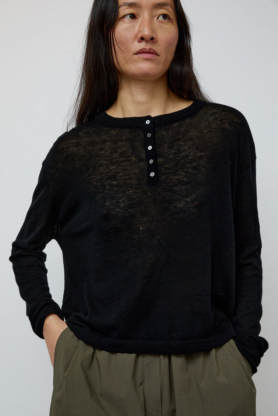 UMARMUNG Weightless Wool Two Way Cardigan in Black