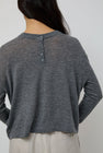 UMARMUNG Weightless Wool Two Way Cardigan in Heather Grey