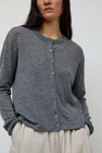 UMARMUNG Weightless Wool Two Way Cardigan in Heather Grey