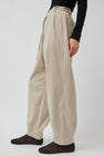 UMARMUNG Wool Flannel Oval Silhouette Pants in Cream
