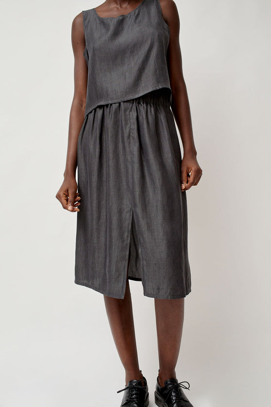 Vladimir Karaleev Basic Skirt in Black Tencel