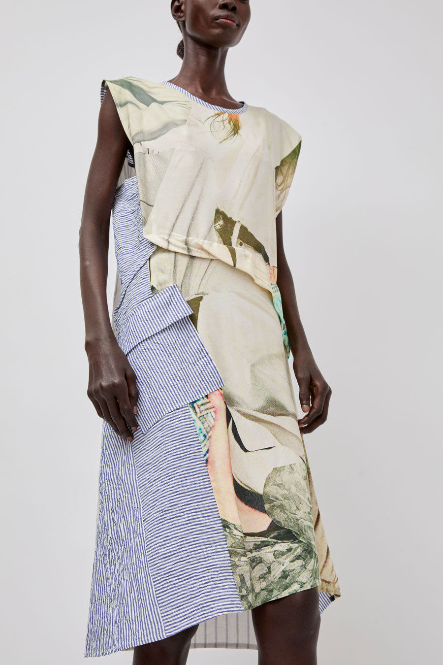 Vladimir Karaleev Dress in Mixed Prints