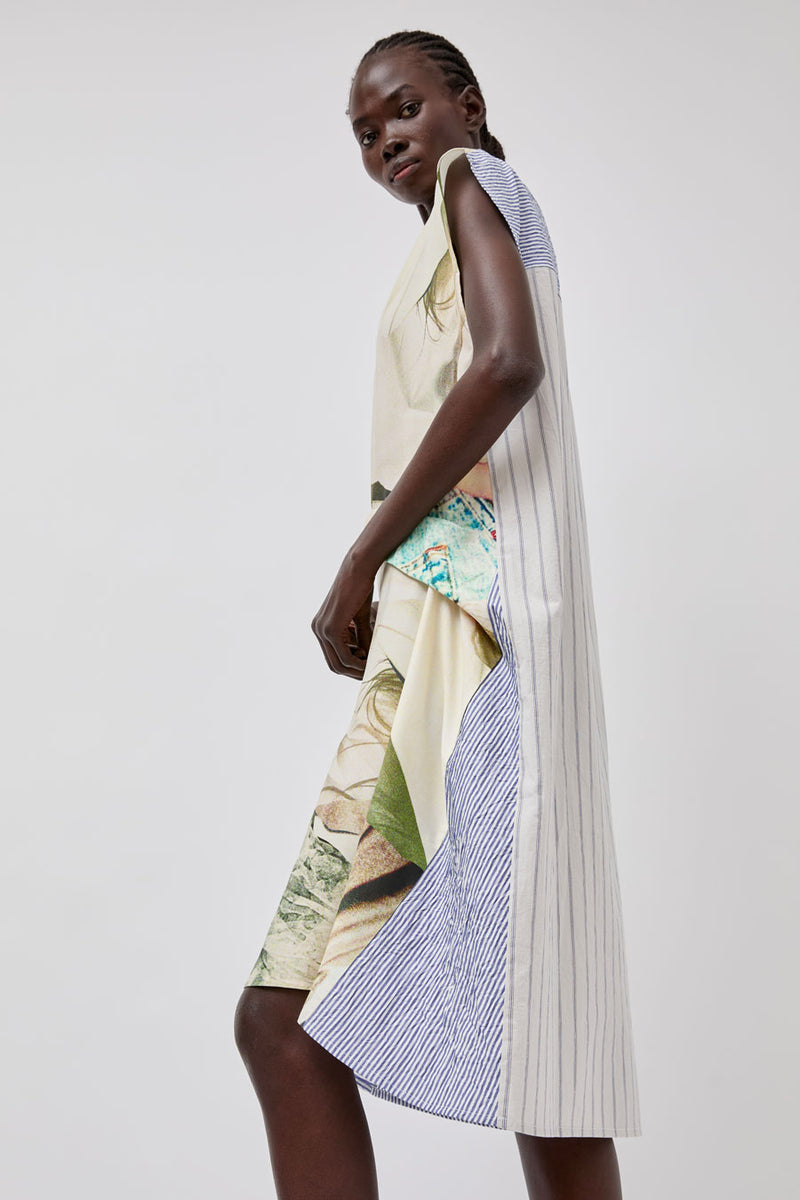 Vladimir Karaleev Dress in Mixed Prints