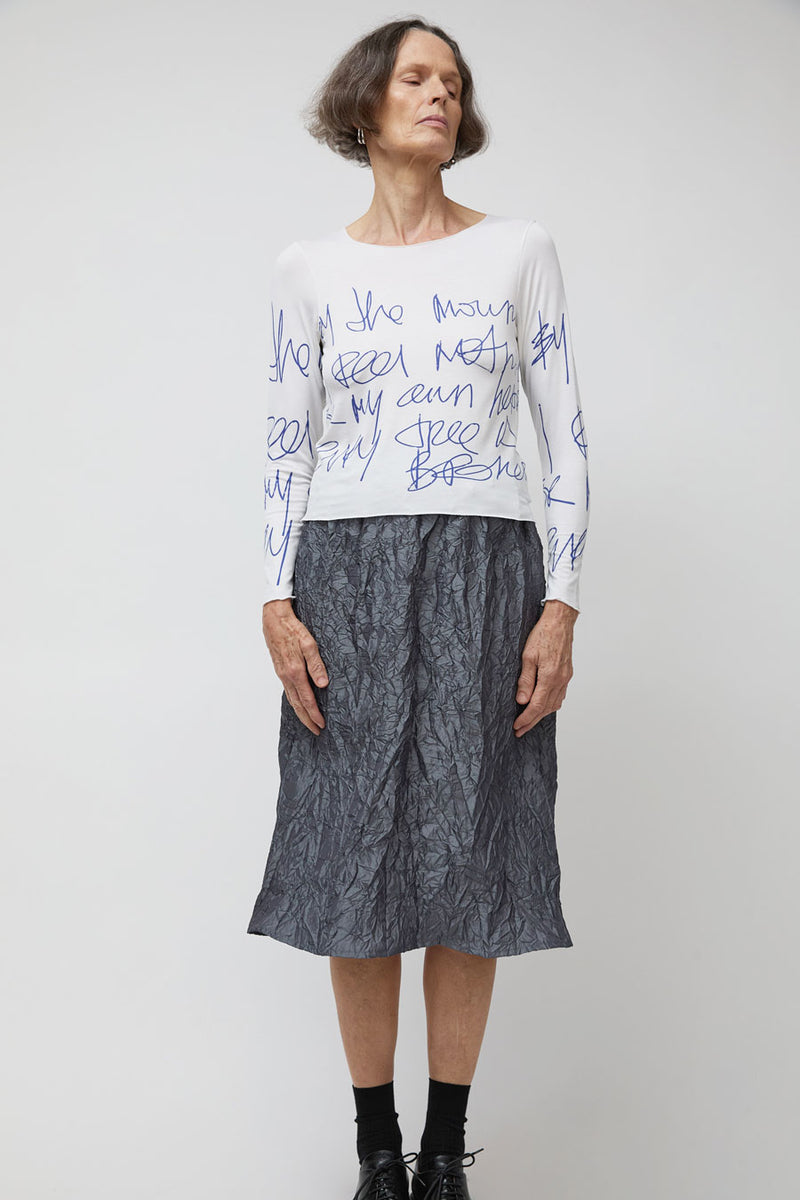 Vladimir Karaleev Long Sleeve Print Top in Mount