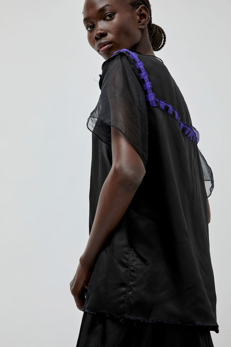 Vladimir Karaleev Sedef Top in Black Mix