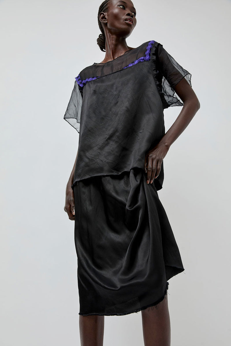 Vladimir Karaleev Sedef Top in Black Mix