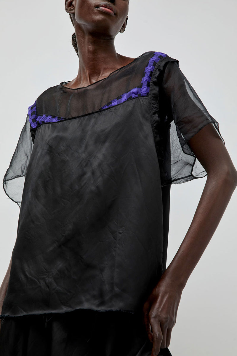 Vladimir Karaleev Sedef Top in Black Mix