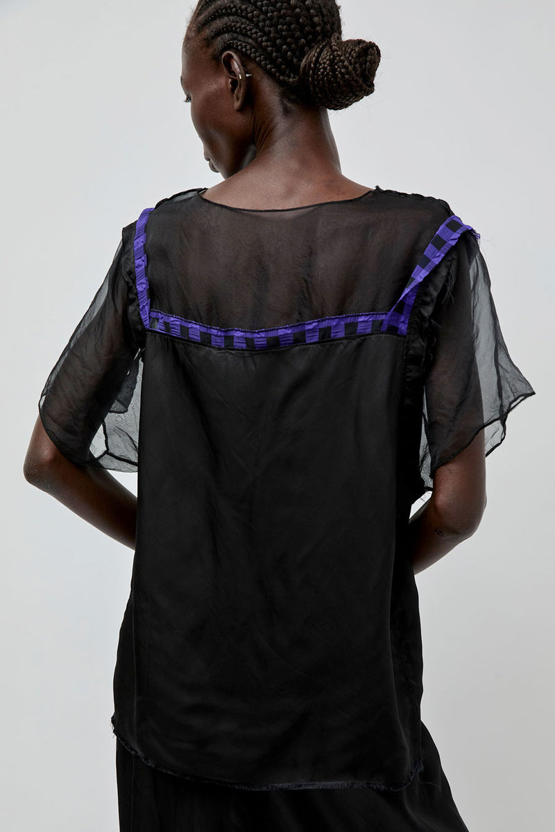 Vladimir Karaleev Sedef Top in Black Mix