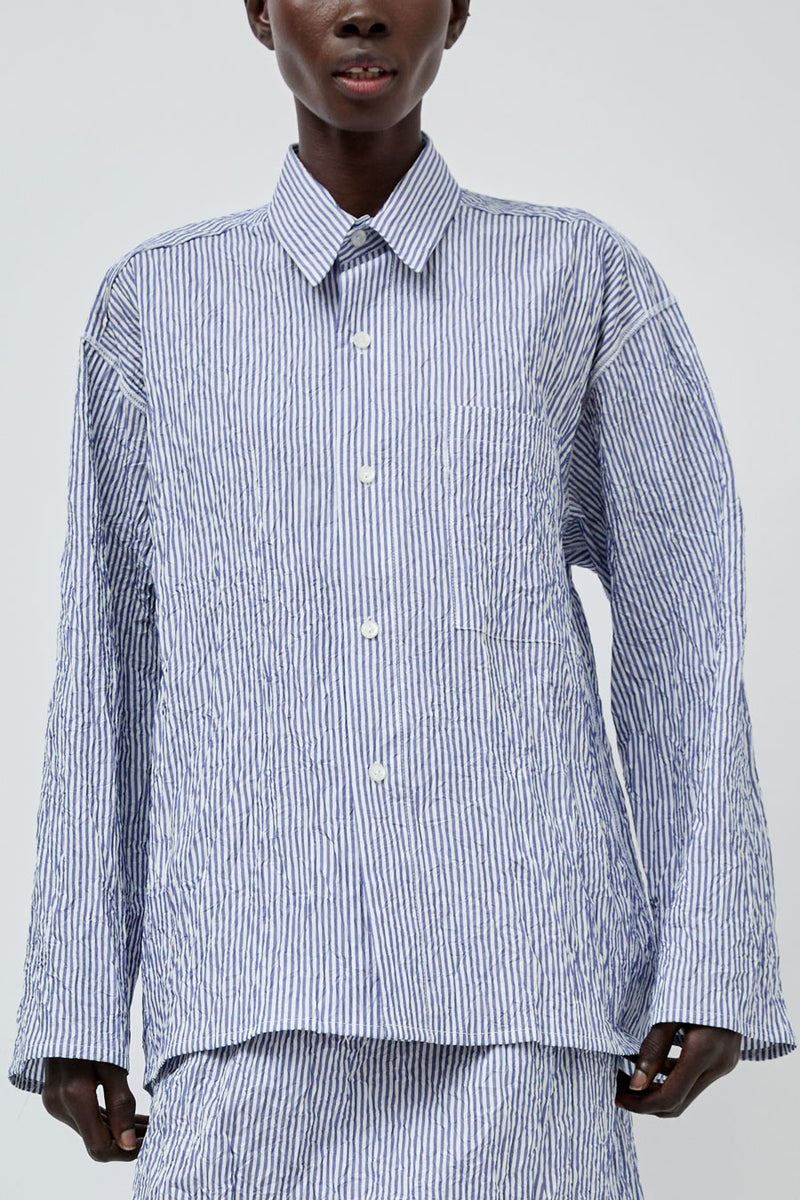 Vladimir Karaleev Shirt in Blue Stripe