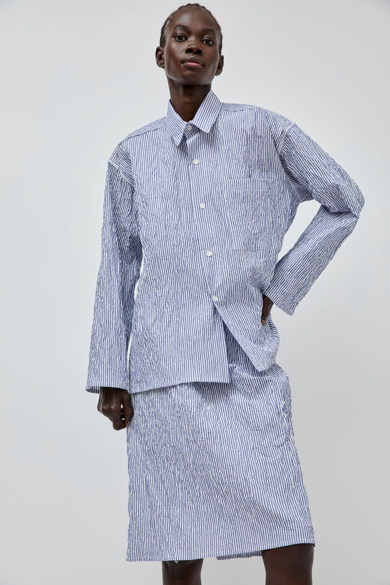 Vladimir Karaleev Shirt in Blue Stripe