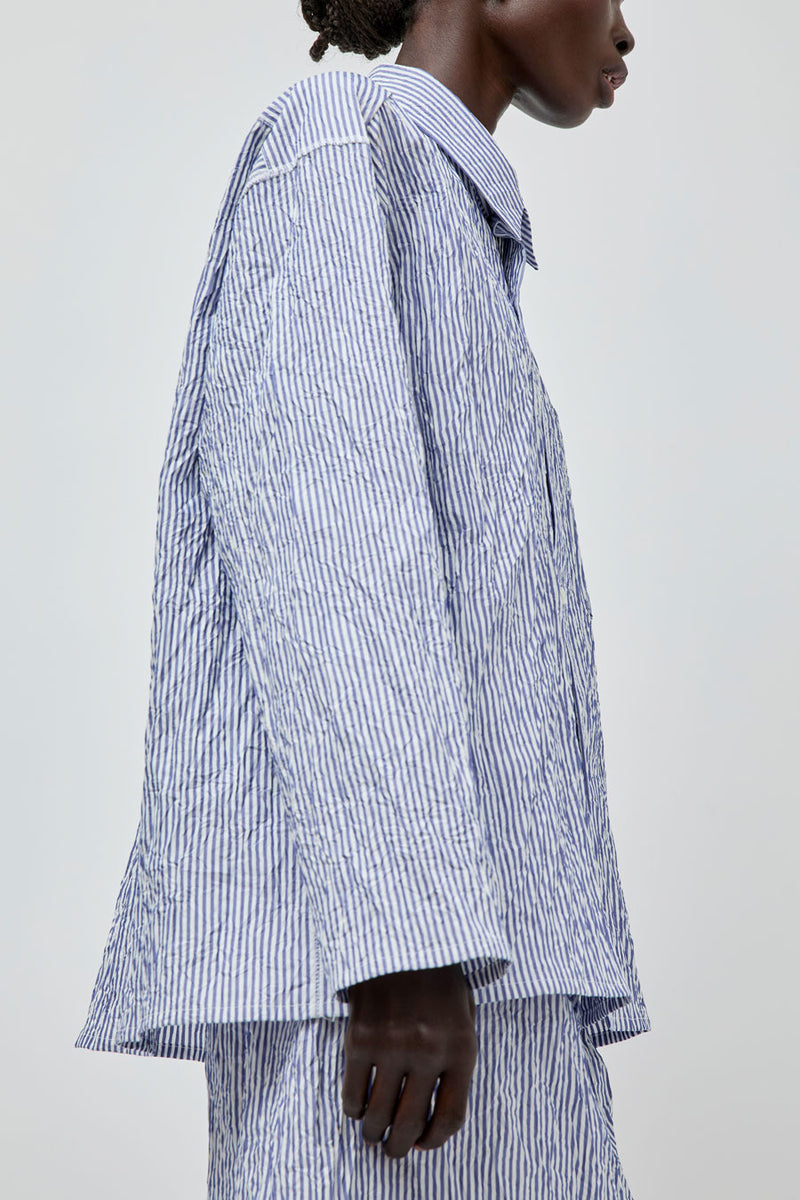 Vladimir Karaleev Shirt in Blue Stripe