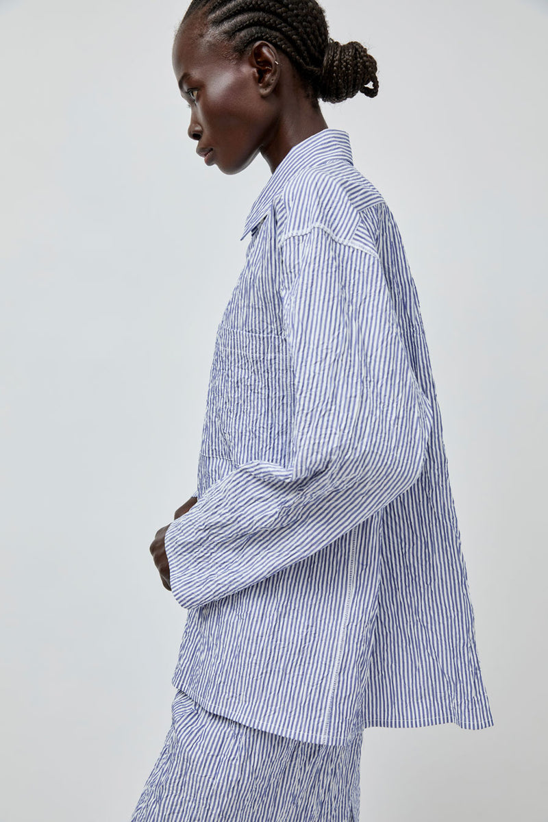 Vladimir Karaleev Shirt in Blue Stripe