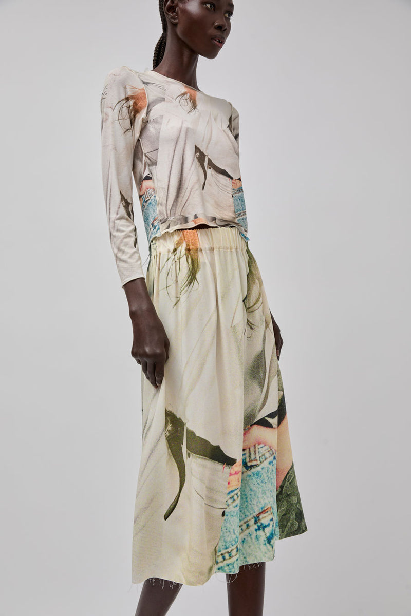 Vladimir Karaleev Skirt in Abstract Print