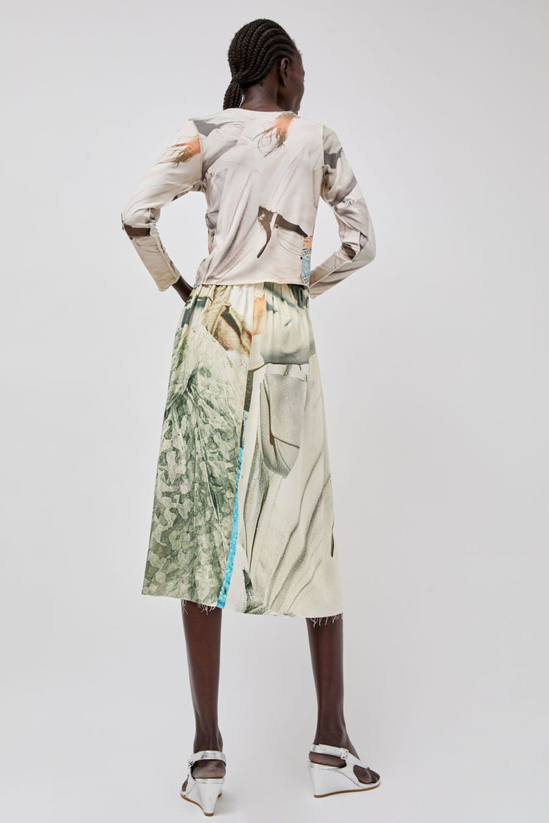 Vladimir Karaleev Skirt in Abstract Print