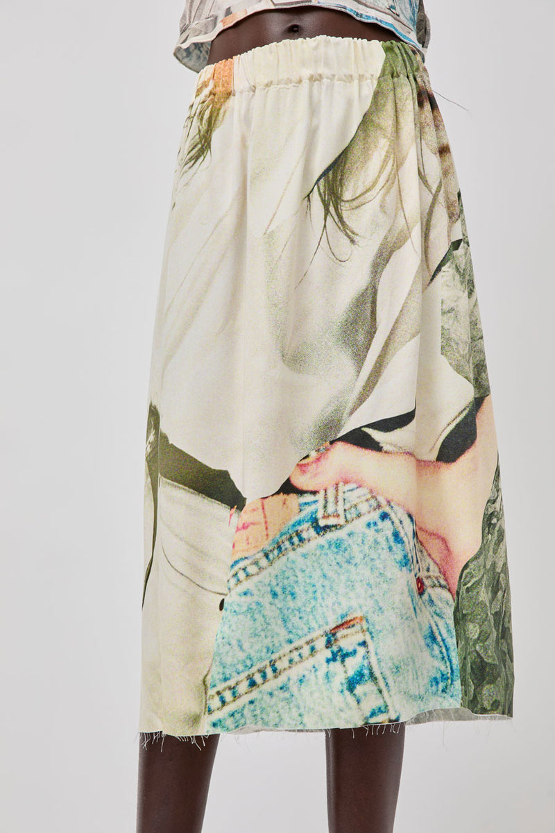Vladimir Karaleev Skirt in Abstract Print