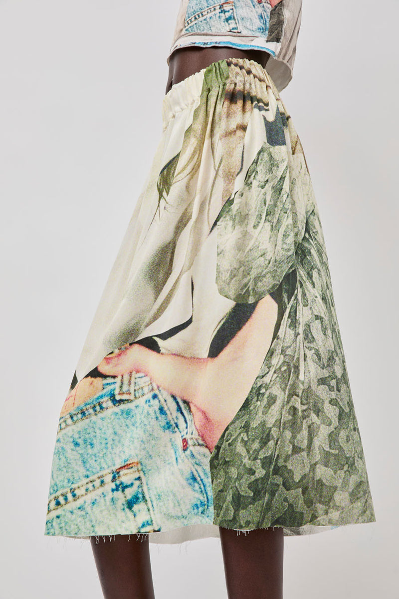 Vladimir Karaleev Skirt in Abstract Print