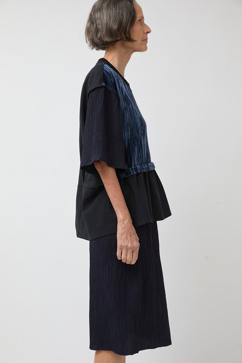 Vladimir Karaleev Abi Top in Black and Navy Mix