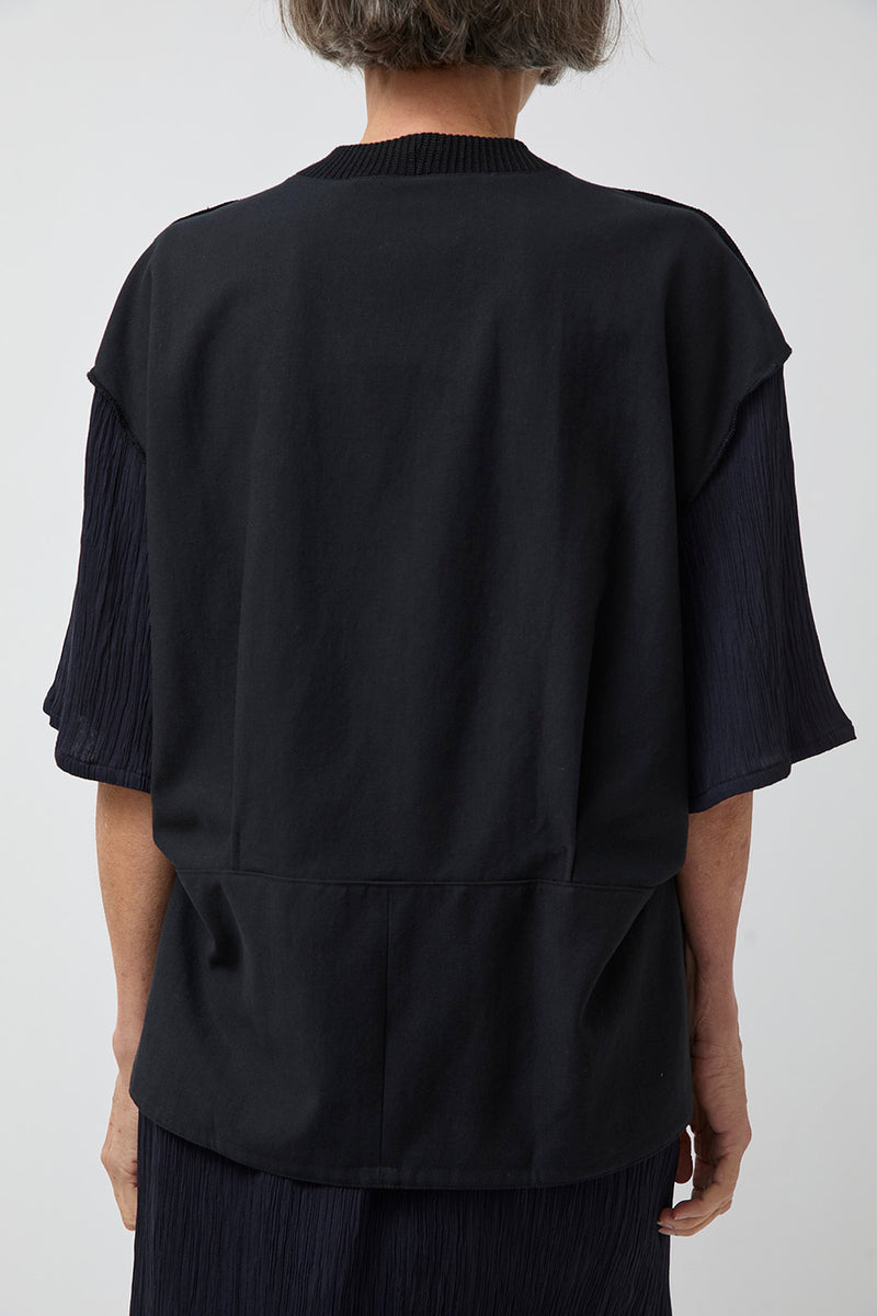 Vladimir Karaleev Abi Top in Black and Navy Mix