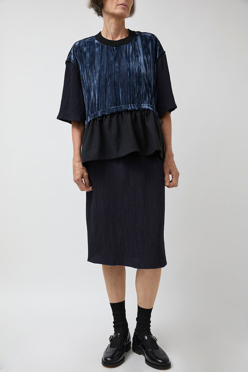 Vladimir Karaleev Abi Top in Black and Navy Mix