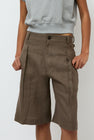 Wanze Cinch Short in Taupe