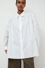 Wanze Gathered Button Shirt in White