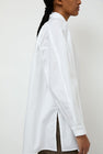 Wanze Gathered Button Shirt in White