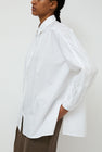 Wanze Gathered Button Shirt in White