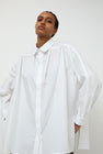 Wanze Gathered Button Shirt in White