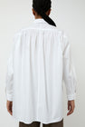 Wanze Gathered Button Shirt in White