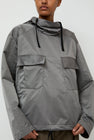 Wanze Hooded Army Smock in Steel Grey