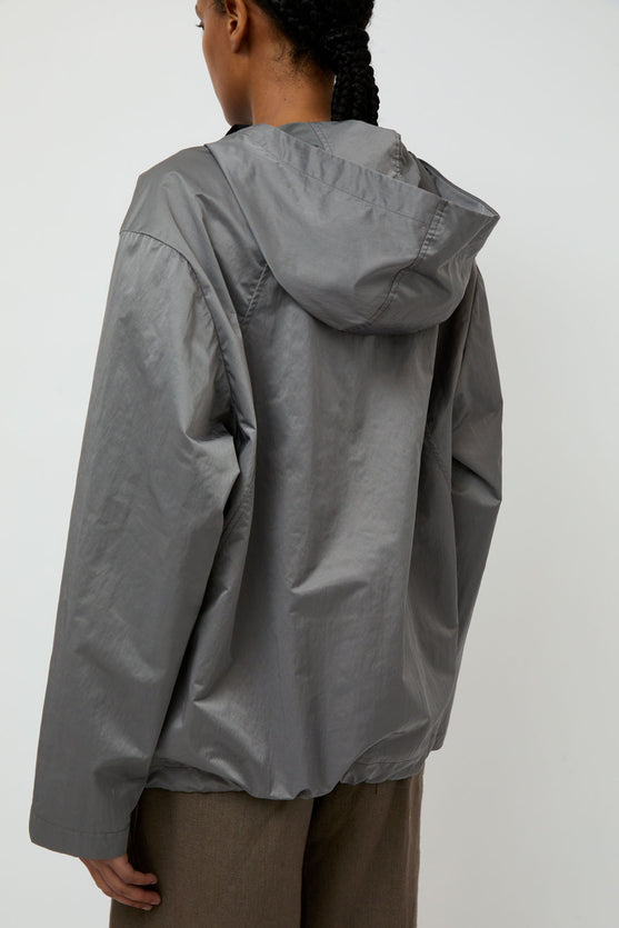 Wanze Hooded Army Smock in Steel Grey