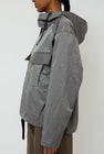 Wanze Hooded Army Smock in Steel Grey