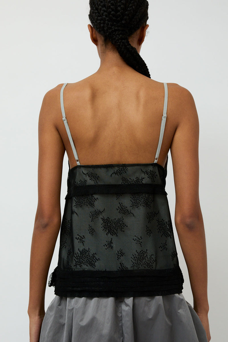 Wanze V Neck Camisole Tank in Black